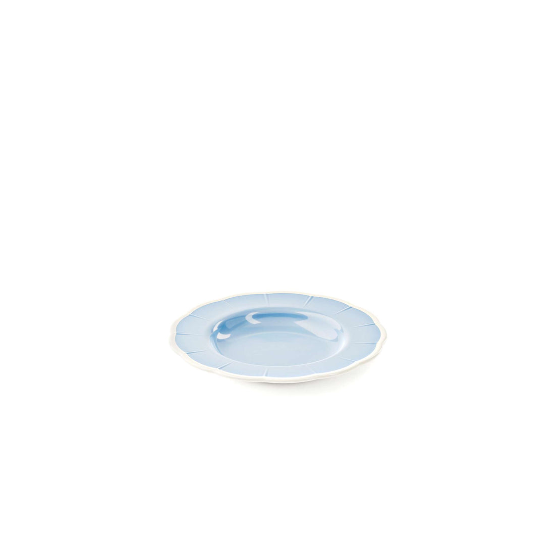 Assiette creuse en mélamine GUZZINI Flora D 24 cm Décor de table Bleu clair Poussière