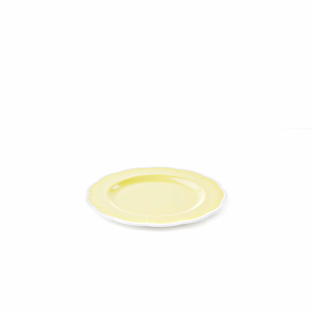 Assiette plate en mélamine GUZZINI Flora D 28 cm Décor de table Jaune poudré