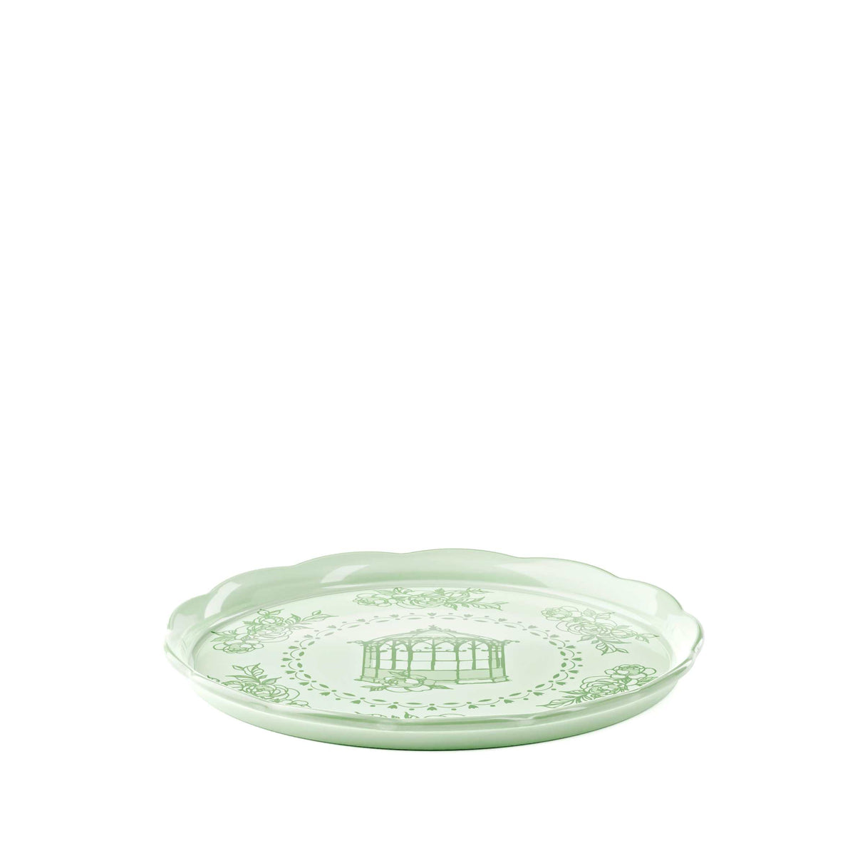 guzzini guzzini vassoio tondo grande melamina josephine d 37 cm table decor verde polvere ean 8008392399001