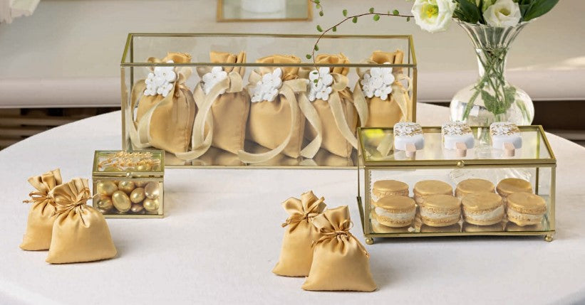 Sachet de confettis Cupid & Co. Silver Lamé 100 x 140 mm, 12 pièces