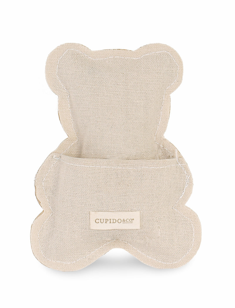 Sac en forme de cœur en peluche Cupido&Co. Bleu 100 x 135 mm Beige 12 pièces