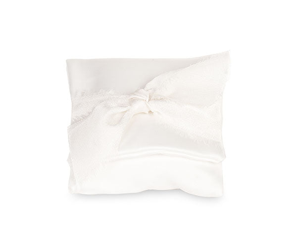 Sachet de confettis Cupid & Co. en satin 9 x 9 cm avec ruban, 12 pièces