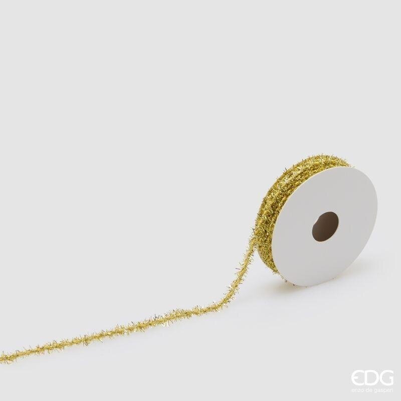 EDG Enzo De Gasperi Set 8 Nastri Glitter Assortiti H2,5 cm x 3 m Bronzo – Decorazioni Natalizie