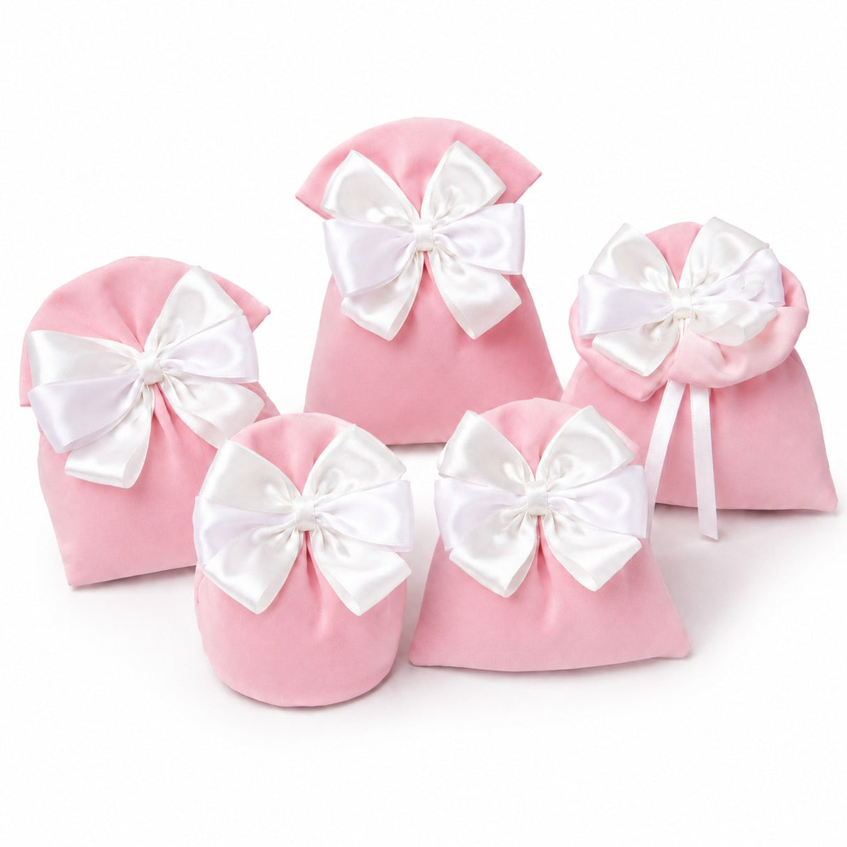 Créations pour Enzo Sachet Bombonière Colorado 11x11 cm Porte-confettis Rose Pqt 10 Pcs
