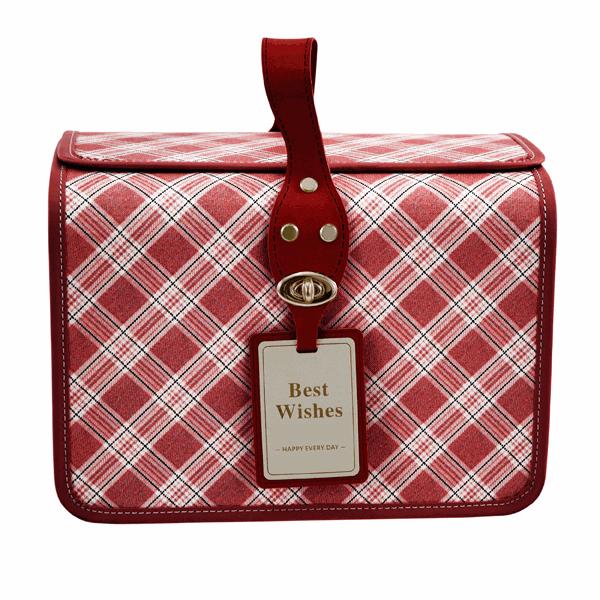 L'Arcolaio Bauletto Rettangolare Grande Vintage Red 28,8x20,7x20 cm
