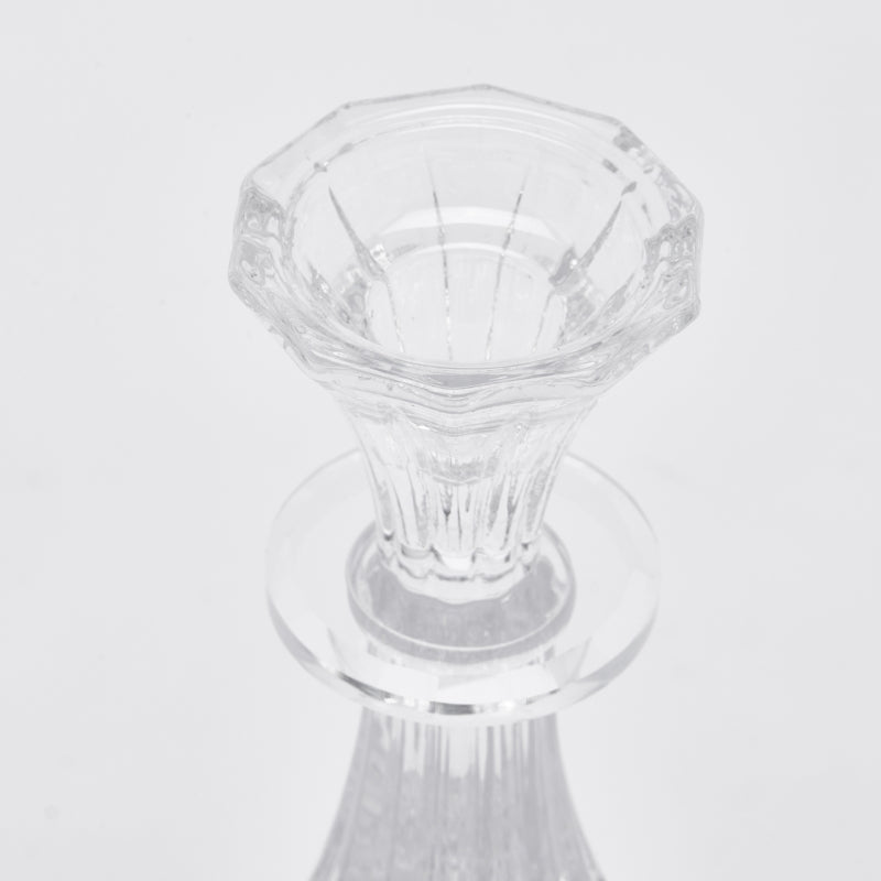Bougeoir Sinuoso en cristal EDG Enzo De Gasperi, H 22 cm, P 10 cm, naturel, transparent