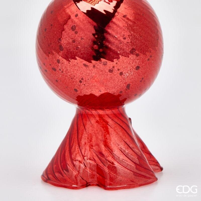 EDG Enzo De Gasperi Bougeoir Caramel Rouge H16 Ø8 cm – Décoration de Noël