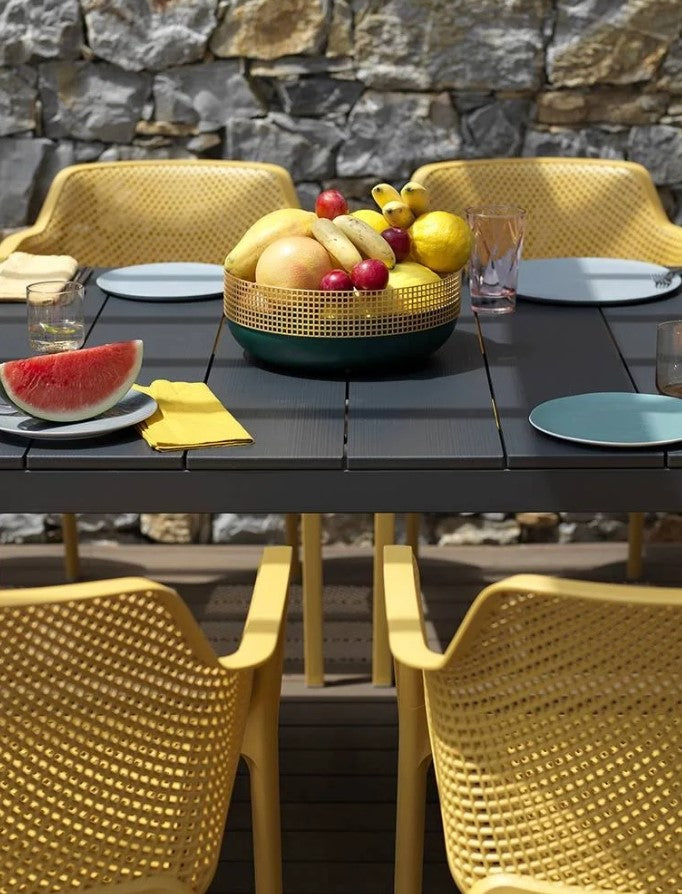 nardi nardi tavolo rio alluminio 140 extensible 140 210 x 85 cm h 75 cm antracite ean 8010352832862