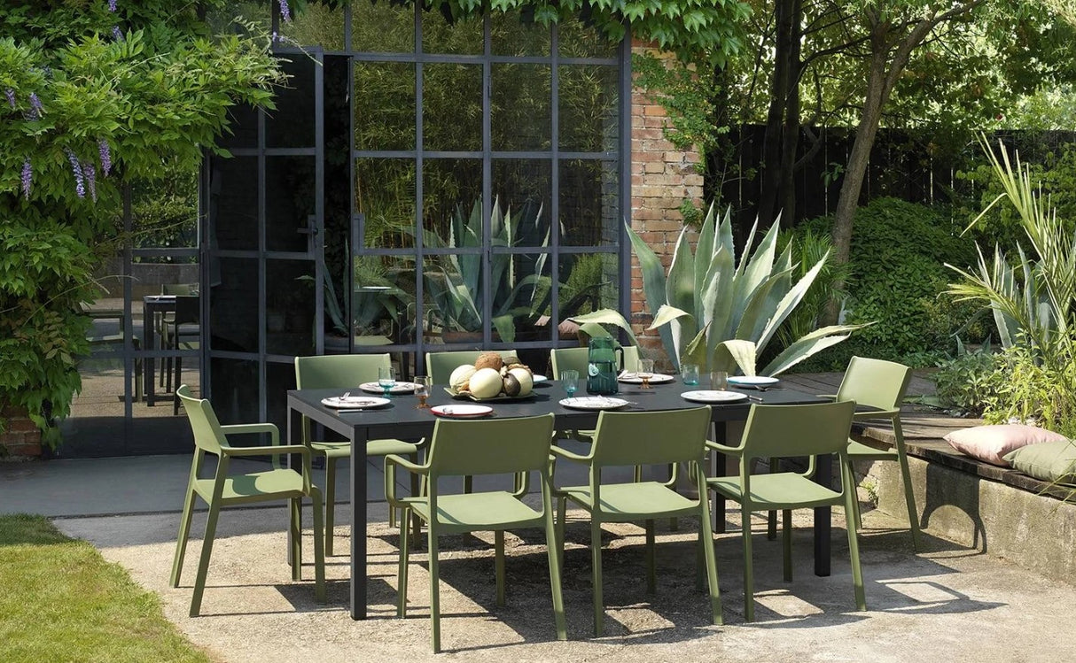 nardi nardi tavolo rio alluminio 210 extensible 210 280 x 100 cm h 75 cm antracite ean 8010352833166