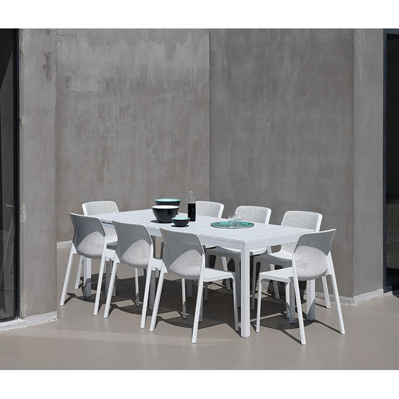 nardi nardi tavolo rio alluminio 210 extensible 210 280 x 100 cm h 75 cm bianco ean 8010352833203