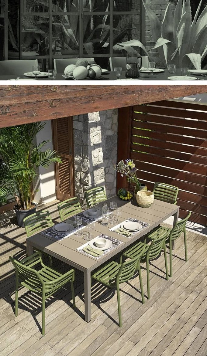 nardi nardi tavolo rio alluminio 210 extensible 210 280 x 100 cm h 75 cm bianco ean 8010352833203