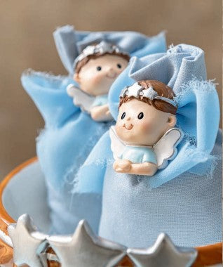 Cupid & Co. Aimant Ange Bleu H 45 mm 12 pièces