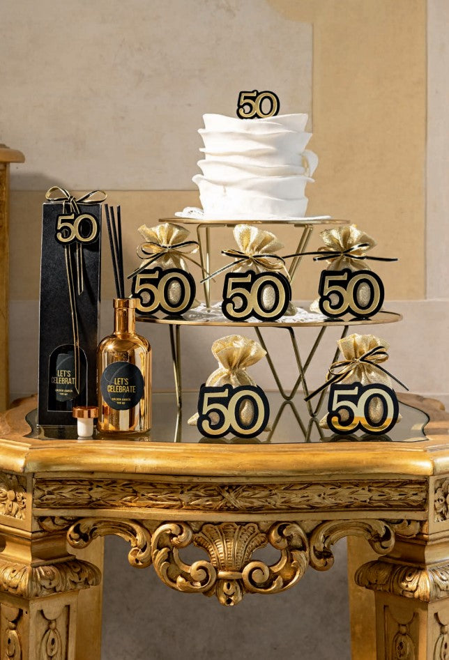 Cupidon & Co. 50 Noir Or avec Sac Doré 65 x 90 Mm 12 Pièces