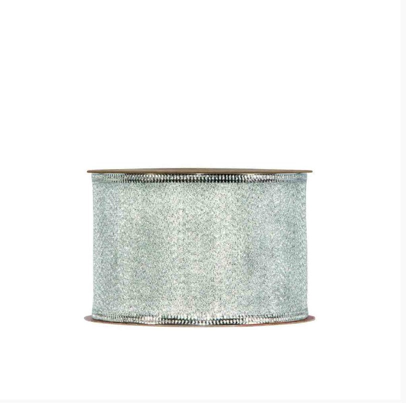 Piovaccari Ruban Amelie Argent 63 mm x 10 m – Ruban Décoratif de Noël pour Sapin de Noël, Nœuds et Emballages Cadeaux