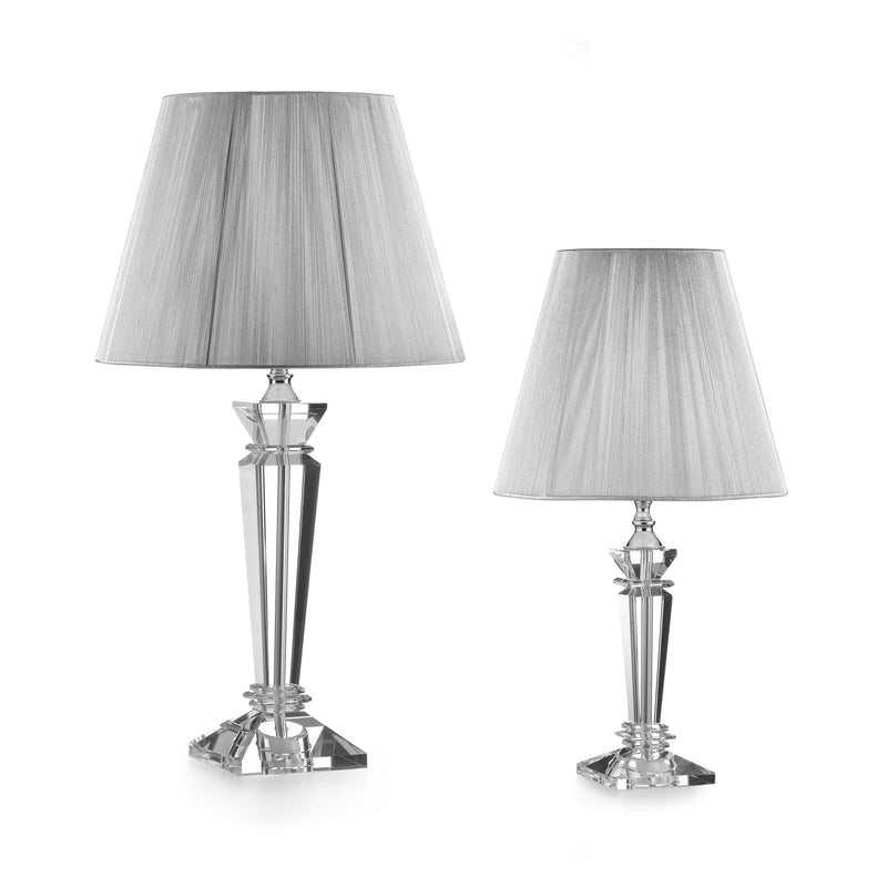 Fade Lampe en Cristal Ischia H 63 cm – Lampe de Table Élégante Design Classique