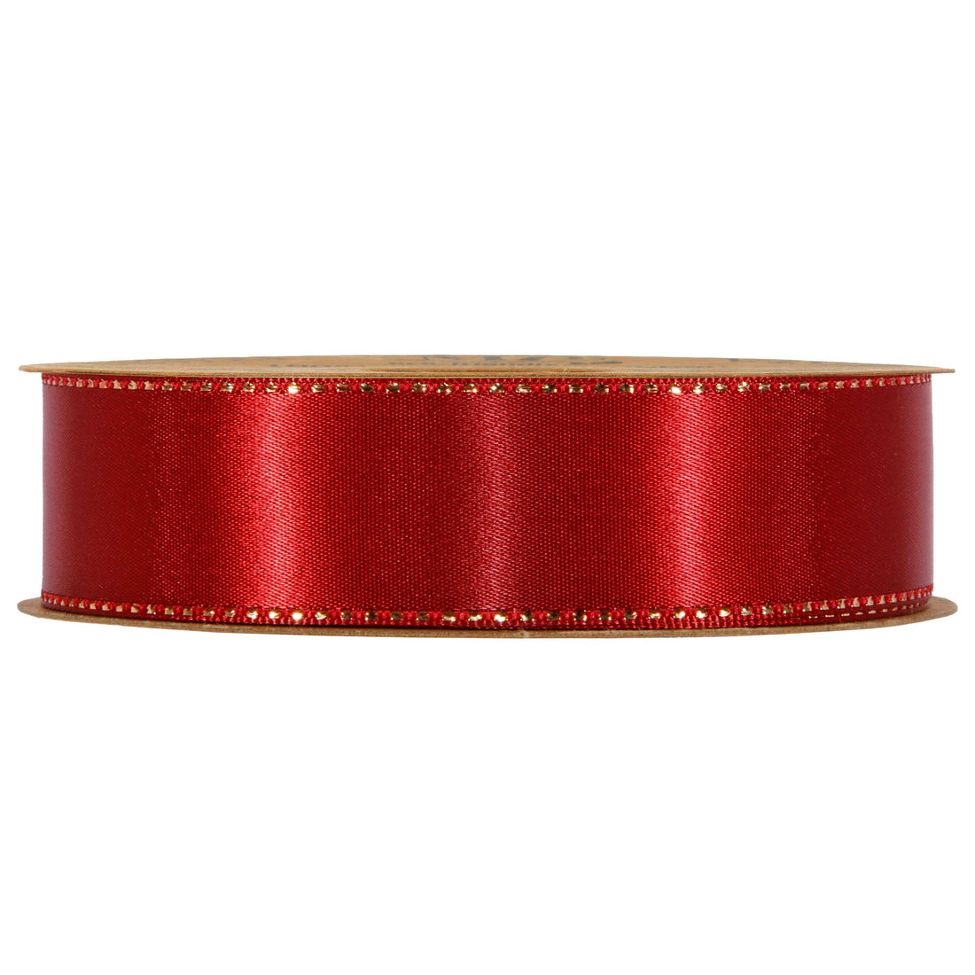 Piovaccari Ruban Satinée Red Dahlia 25 mm x 20 m – Ruban Satiné Rouge pour Nœuds, Emballages Cadeaux et Décrations de Noël