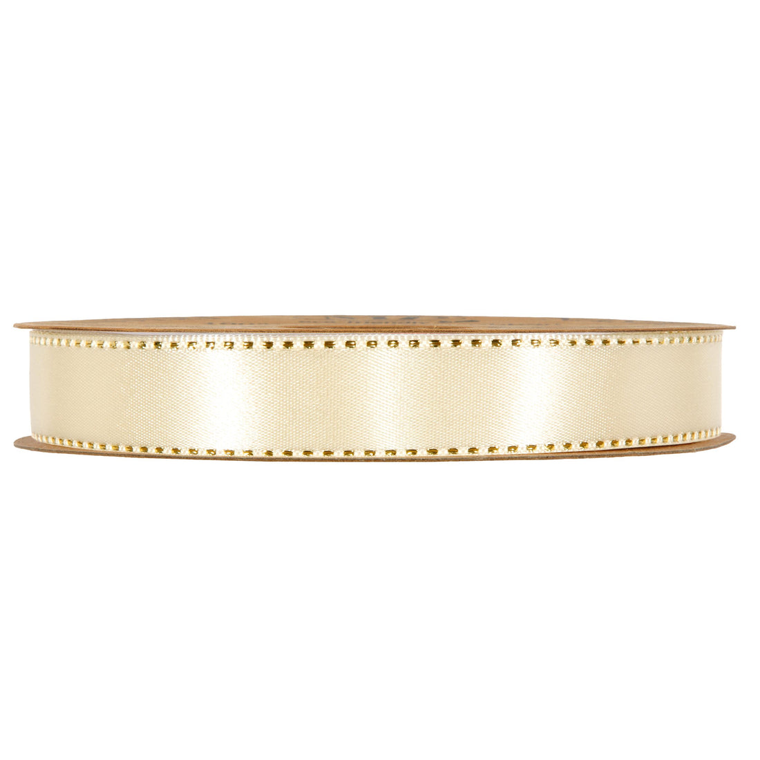 Piovaccari Ruban Satinée Cream 15 mm x 20 m – Ruban Satiné Couleur Crème pour Nœuds, Emballages Cadeaux et Décorations de Noël