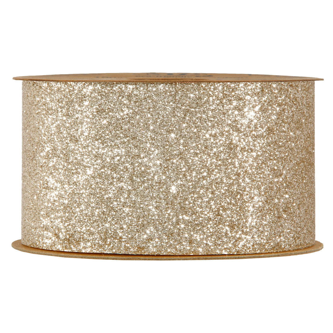 Piovaccari Ruban Desirée Champagne 63 mm x 10 m – Ruban décoratif de Noël pour sapin de Noël, nœuds et paquets cadeaux