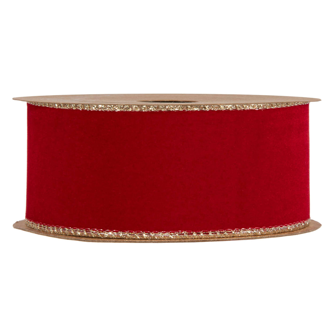 Piovaccari Ruban Double Sides Velvet & Glitter Rouge 40 mm x 10 m – Ruban de Noël en Velours et Paillettes pour Sapin de Noël, Nœuds et Emballages Cadeaux