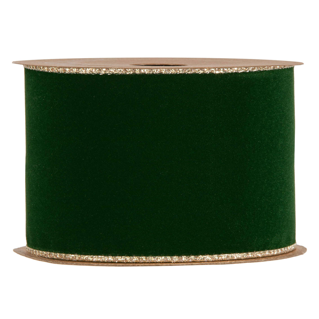 Piovaccari Ruban Double Sides Velvet & Glitter Vert Foncé 63 mm x 10 m – Ruban de Noël en Velours et Paillettes pour Sapin de Noël, Nœuds et Emballages Cadeaux
