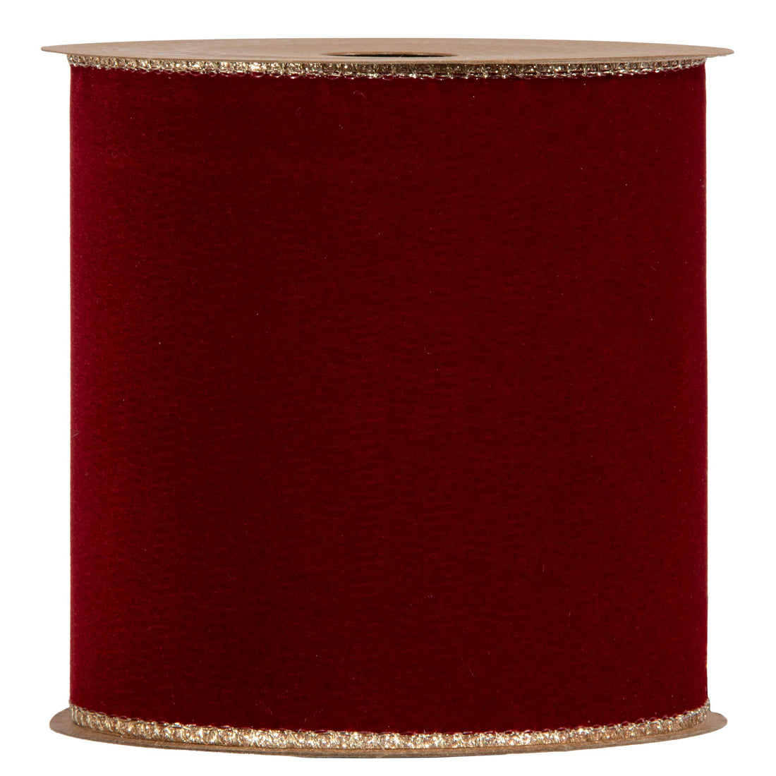 Piovaccari Ruban Double Sides Velvet & Glitter Rouge Foncé 100 mm x 10 m – Ruban de Noël en Velours et Paillettes pour Sapin de Noël, Nœuds et Paquets Cadeaux