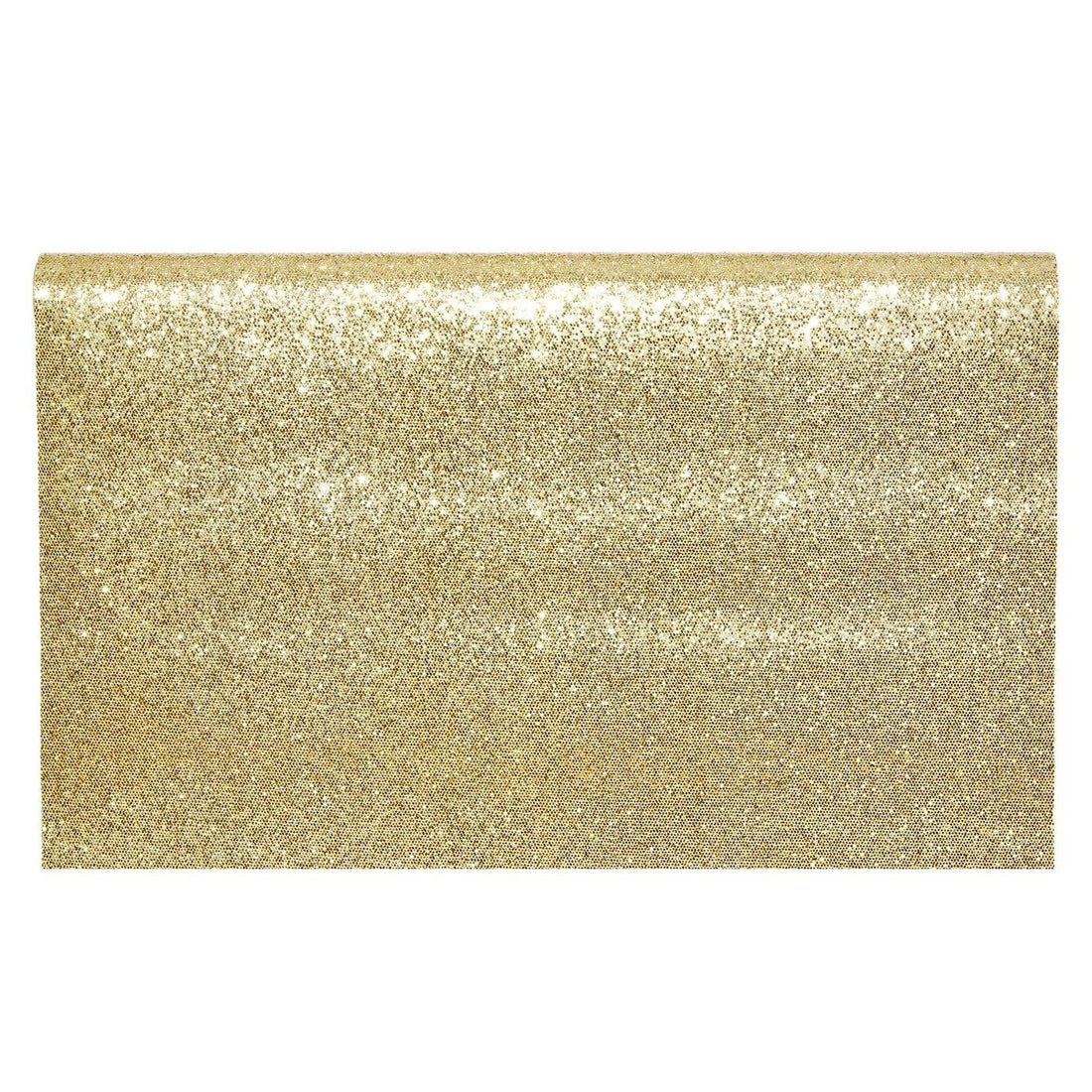 Piovaccari Aurora Sparkle Roll Gold Oro 48x180 cm – Chemin de table décoratif de Noël brillant pour table, centre de table et décorations de Noël