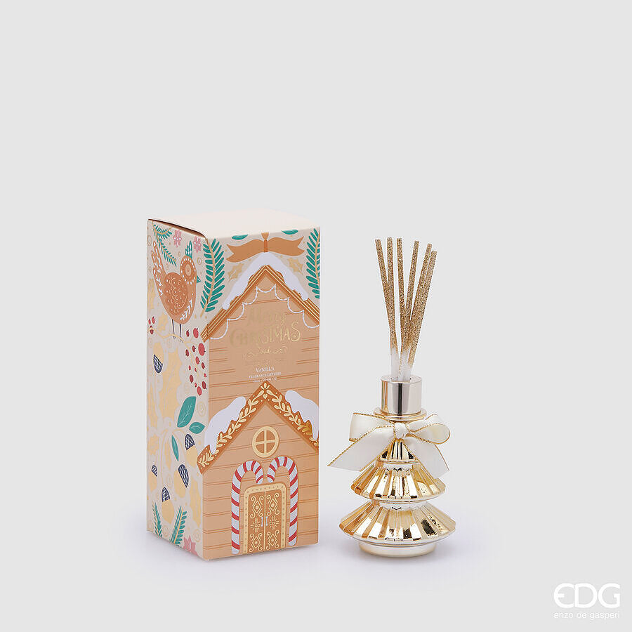 Désodorisant de Noël EDG Enzo De Gasperi, pin joyeux, 60 ml, hauteur 10,5 cm, vanille noire