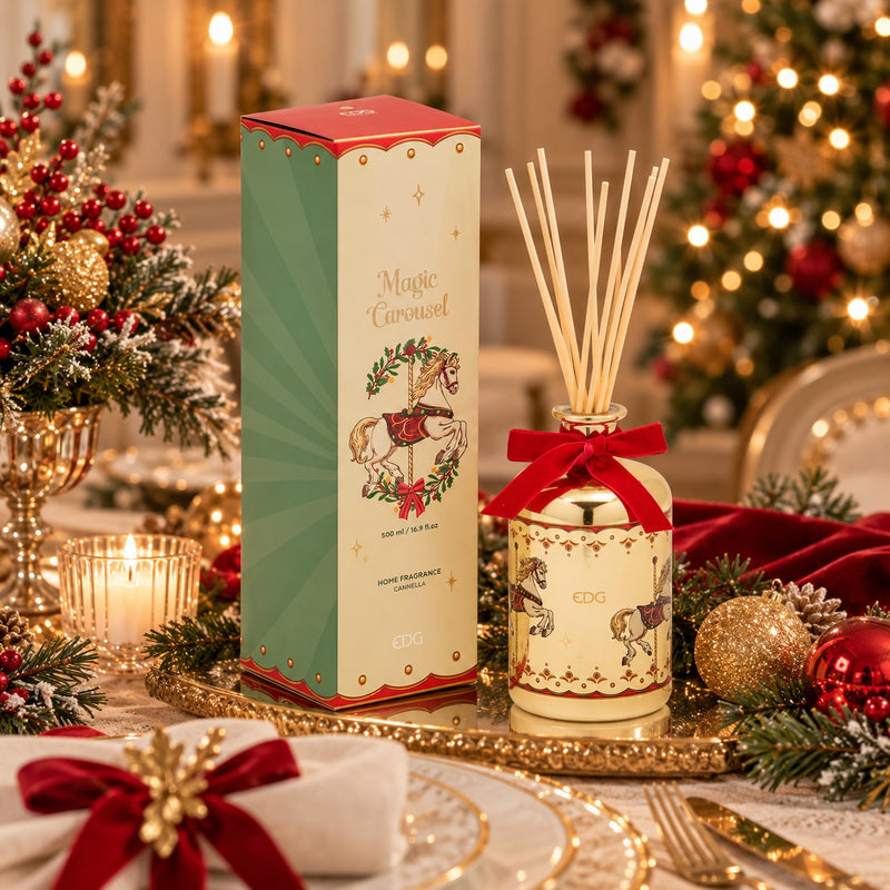 EDG Enzo De Gasperi Diffuseur Bouteille Cinnamon 500 ml H18 Ø10 cm – Parfum d'Ambiance