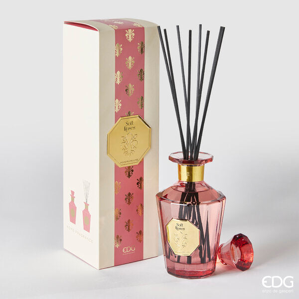 Diffuseur de parfum EDG Enzo De Gasperi Goldlily, bouteille de 21 cm, 500 ml, avec bâtonnets de roses douces