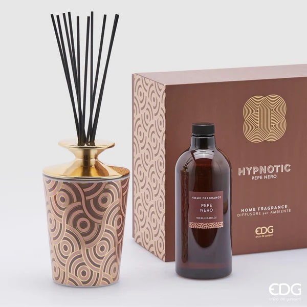 Diffuseur hypnotique EDG Enzo De Gasperi 900 ml + bâtonnets H19 Poivre noir