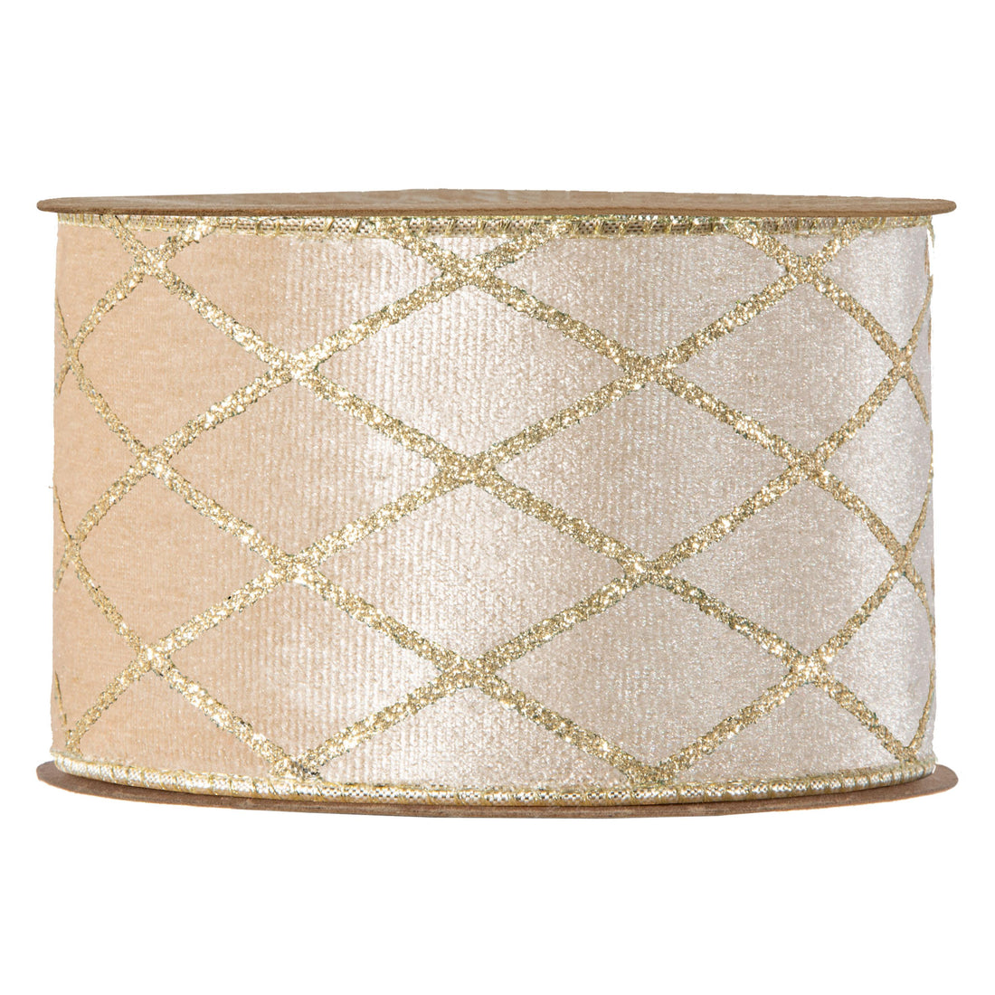 Piovaccari Nastro Rhombus Grigio Tortora 63 mm x 10 m – Nastro Decorativo Natalizio con Motivo a Rombi per Albero di Natale, Fiocchi e Confezioni Regalo