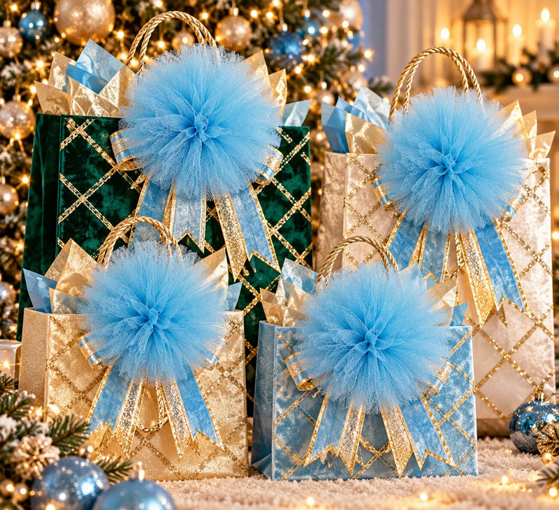 Piovaccari Pon Pon Bleu Ciel Ø16 cm – Décoration de Noël pour Sapin de Noël, Ornements, Fêtes et Installations Décoratives