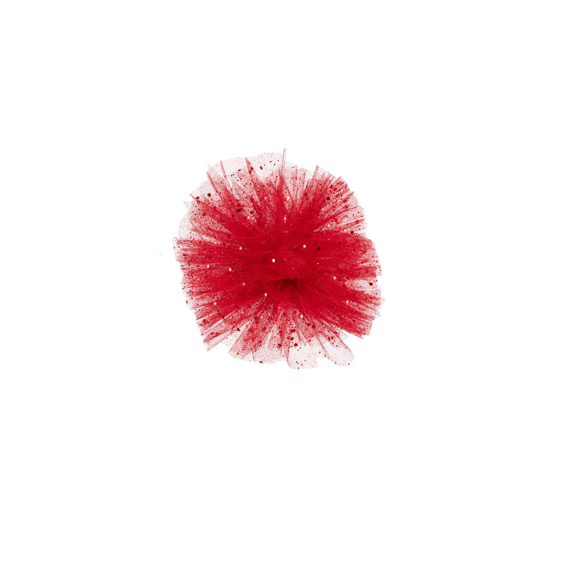 Piovaccari Pon Pon Rouge Ø16 cm – Décoration de Noël pour Sapin de Noël, Ornements, Fêtes et Compositions Décoratives