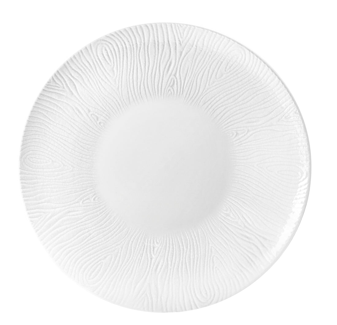 Assiette plate Fade Wood D 29 cm Blanc