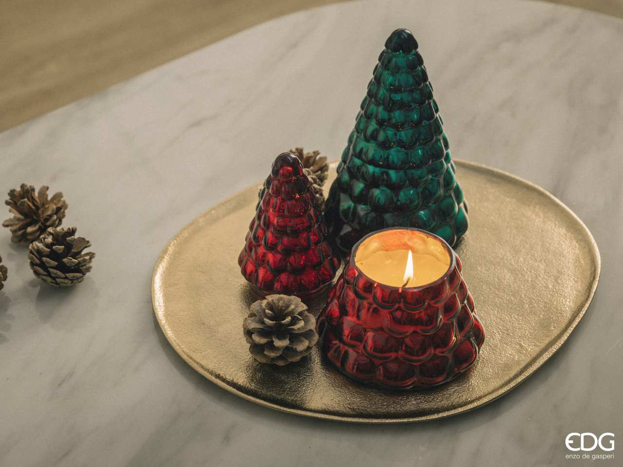 Assiette irrégulière en aluminium EDG Enzo De Gasperi D41X37 Or