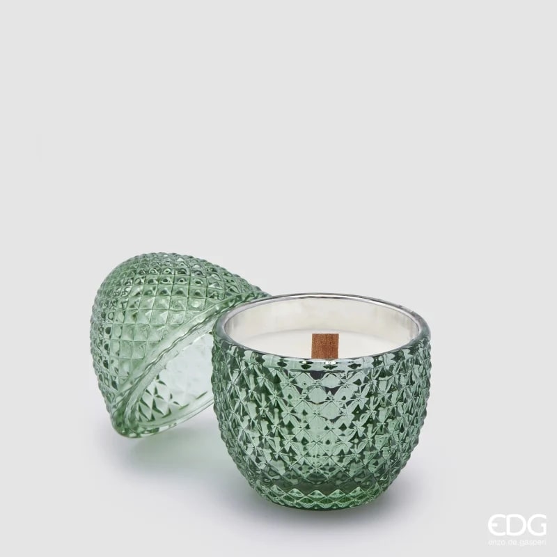 EDG Enzo De Gasperi L'Ove Bougie en forme d'œuf avec parfum H 12 cm P 8 cm Figue et gardénia