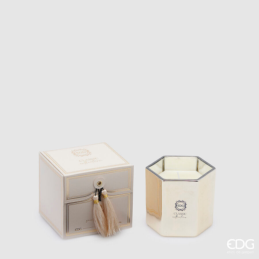 Bougie classique EDG Enzo De Gasperi avec parfum H 8,5 cm P 8,5 cm Oud