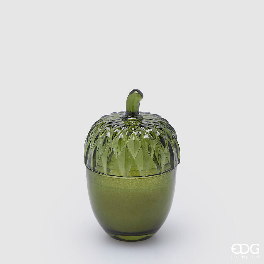 Bougie parfumée EDG Enzo De Gasperi Gland H 11,5 cm P 7,5 cm Bois vert