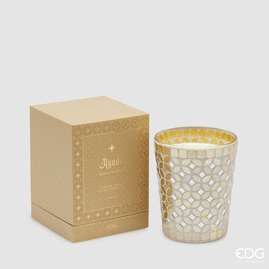 edg enzo de gasperi edg enzo de gasperi candela agadir con profumo 900 gr h 16 cm d 13 cm ambra marocchina ean 8059824465016