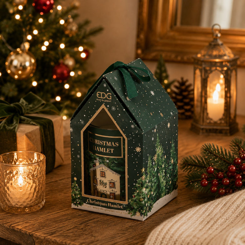 EDG Enzo De Gasperi Bougie Noel Parfumée à la Cardamome H8 Ø7 cm – Bougie de Noël
