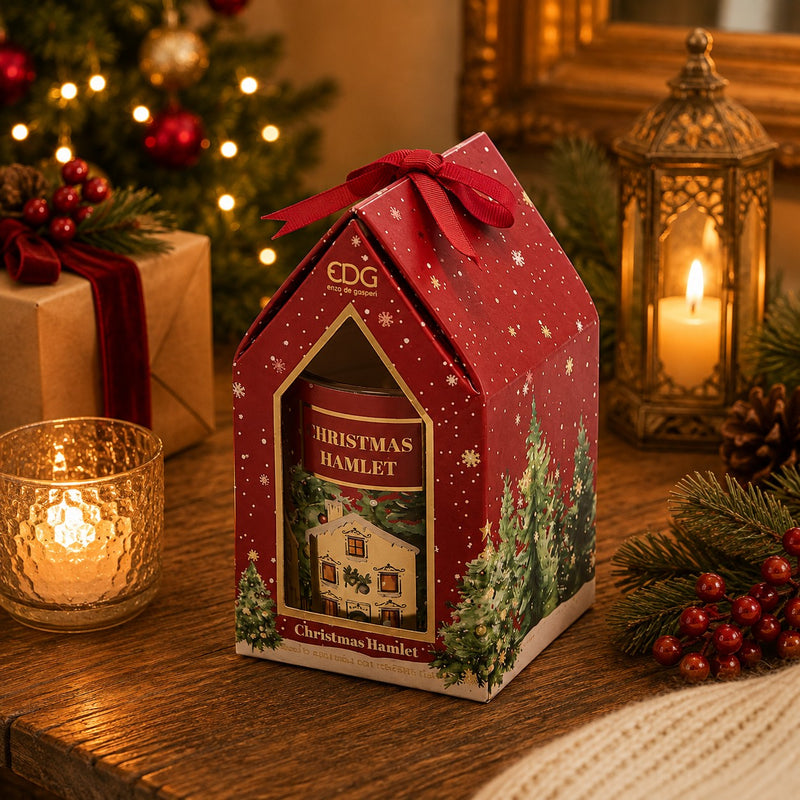 EDG Enzo De Gasperi Bougie Noel Parfumée Cidre de Pomme et Miel H8 Ø7 cm – Bougie de Noël