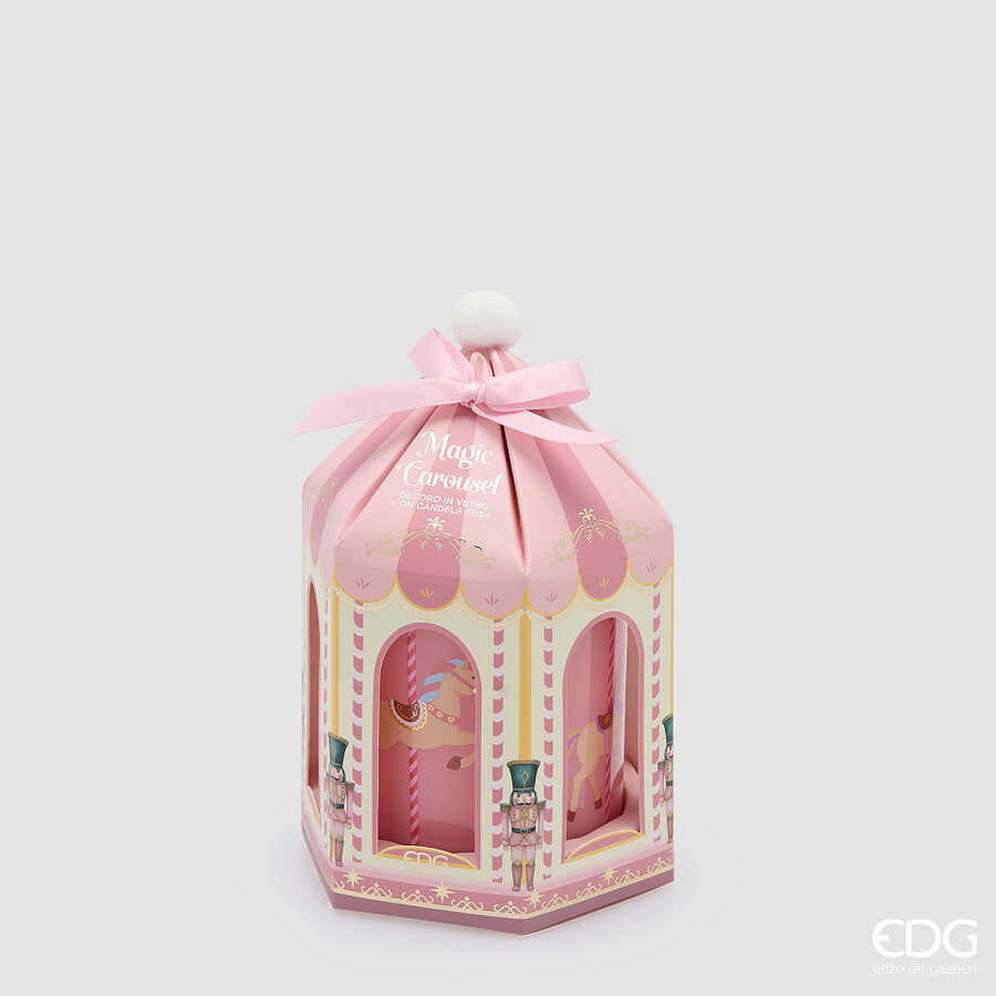 EDG Enzo De Gasperi Bougie Parfumée Giostra Carosello Cardamom Snaps H9 Ø8 cm – Décoration de Noël