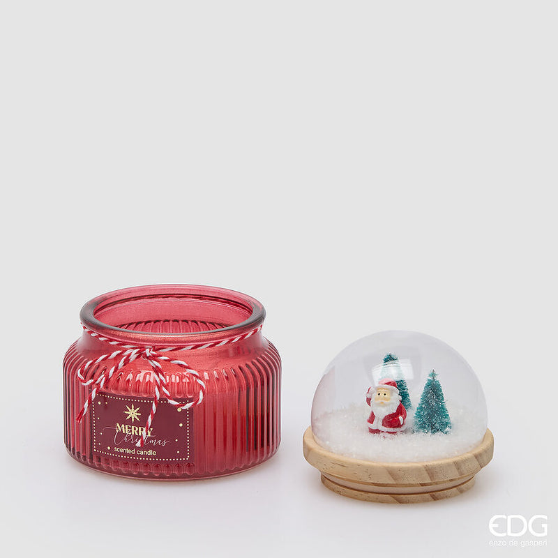 EDG Enzo De Gasperi Bougie de Noël Dôme Parfumée Honeyed Apple Cider H12,5 Ø10 cm – Bougie Festive
