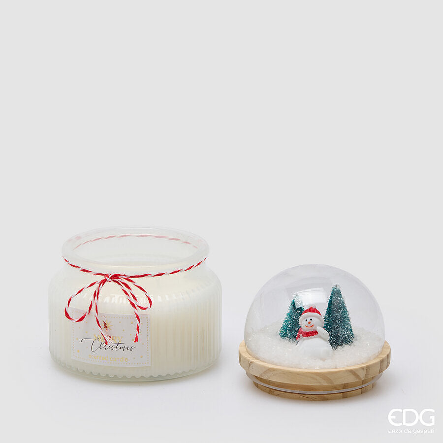 EDG Enzo De Gasperi Bougie Noël Dôme Parfumée White Musk H12,5 cm – Décoration de Noël