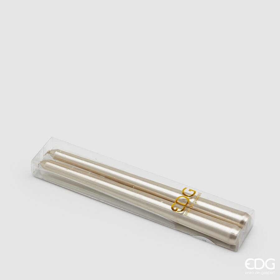 Bougie EDG Enzo De Gasperi, tige 250 x 22 mm, 2 pièces, 55 g, argent