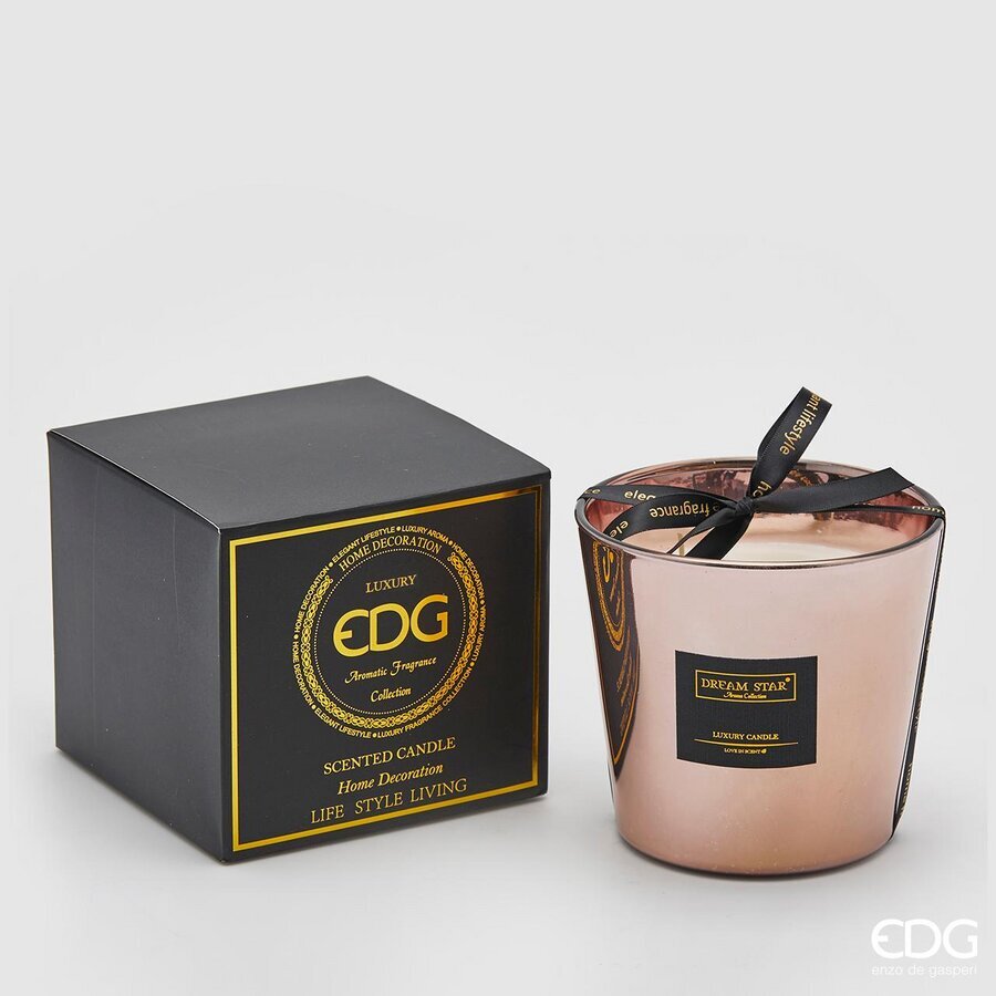 Bougie parfumée miroir EDG Enzo De Gasperi H 12 cm P 13,5 cm Rose