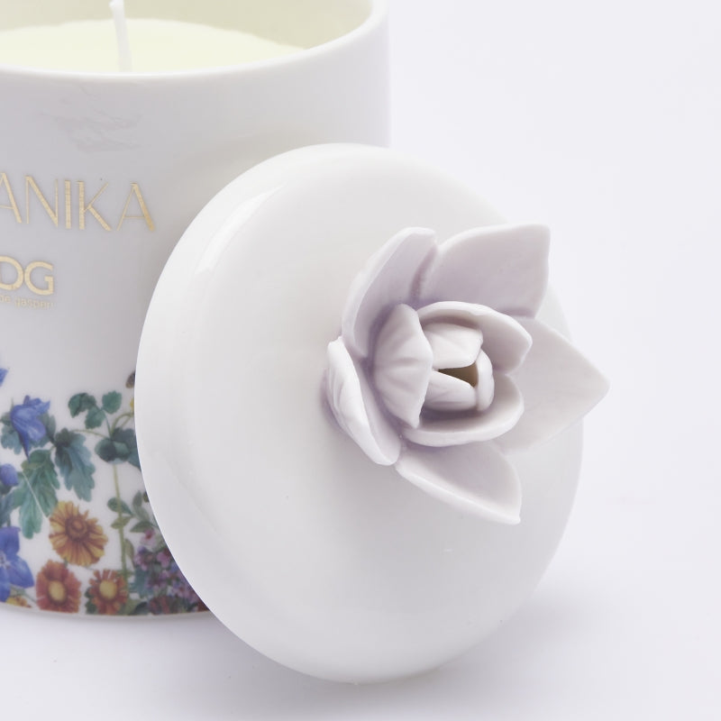 Bougie Botanika EDG Enzo De Gasperi avec Ceram. H 13 cm P 8 cm C2 Myrte