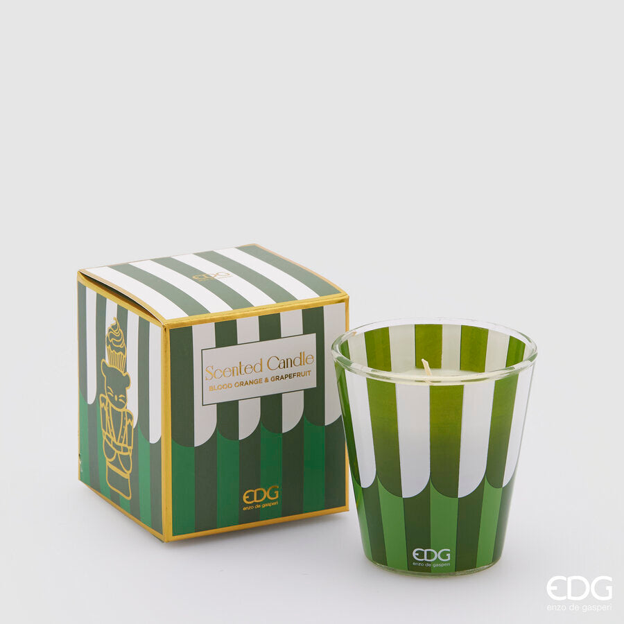 EDG Enzo De Gasperi Scented Cupcake Candle H9 D8 Blood Orange and Grape
