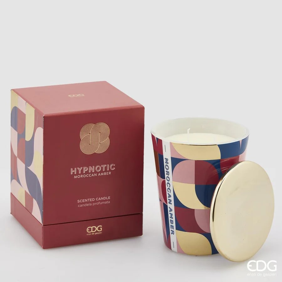 Bougie hypnotique EDG Enzo De Gasperi avec couvercle H12 Ambre marocain