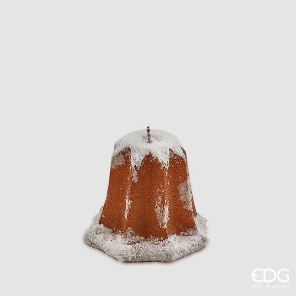 EDG Enzo De Gasperi Christmas Candle Pandoro H 11 Cm D 9 Cm Camel